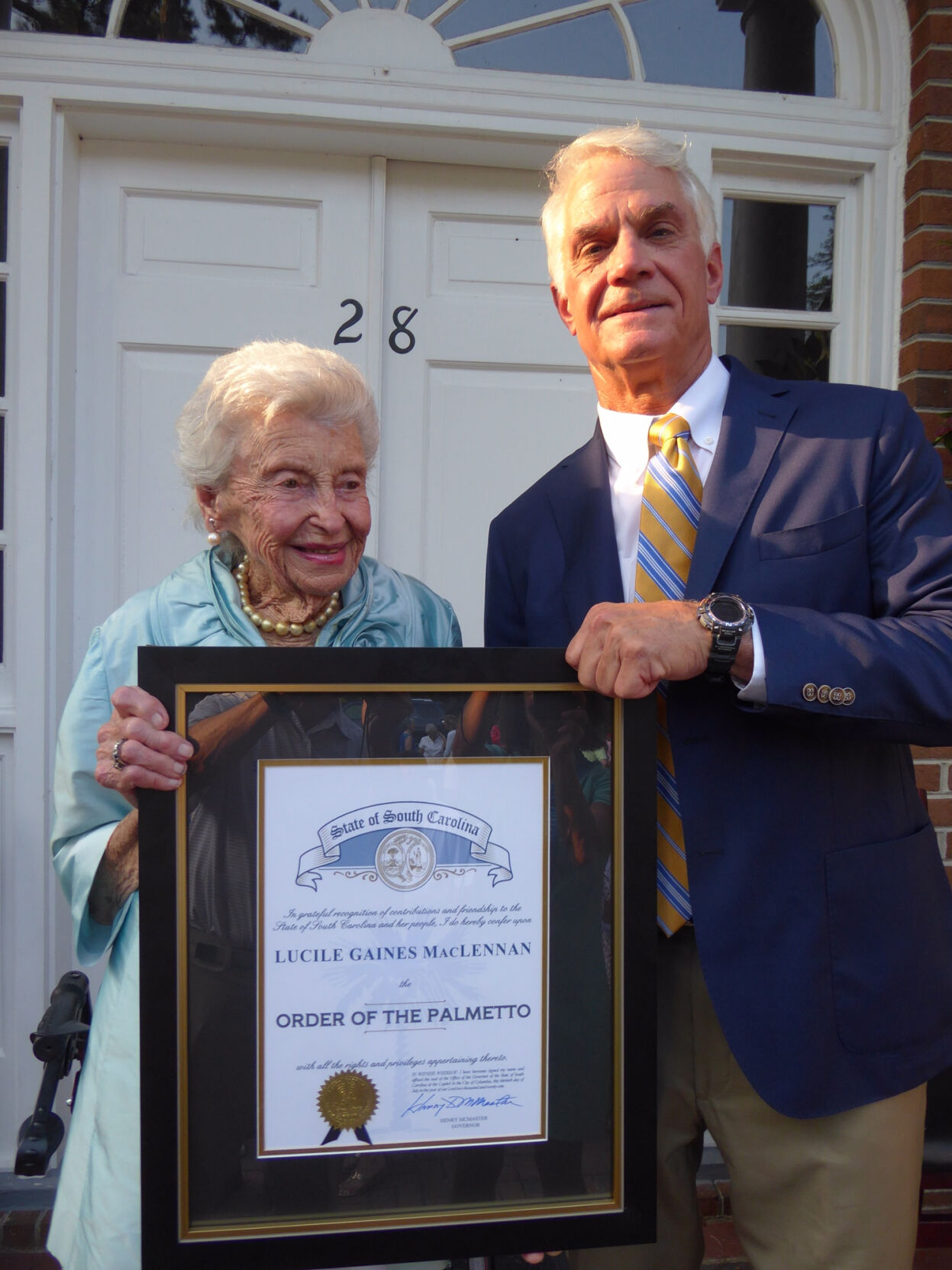 Lucile MacLennan and Sen. Chip Campsen (copy)